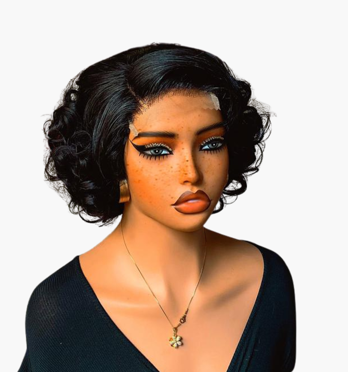 Vinia Luxe Short Bounce 4x4 Full Closure Wig – 100% Human Hair